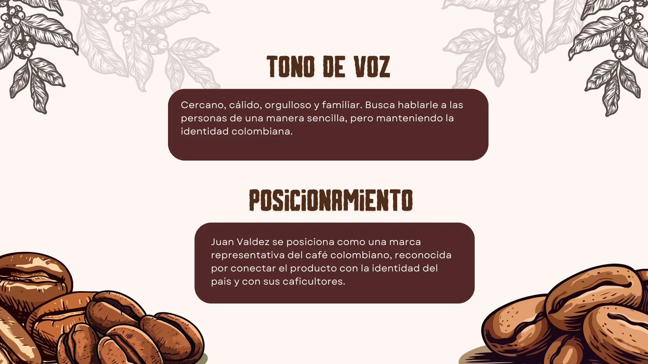 Diapositiva sobre tono de voz y posicionamiento